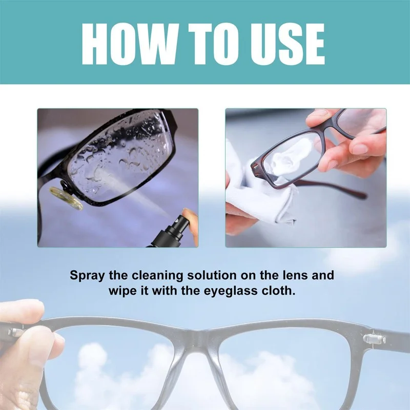 Eye Glasses Lens Cleaner 100ml Eyeglass Lens Scratch Removal Spray Repair Spray 3