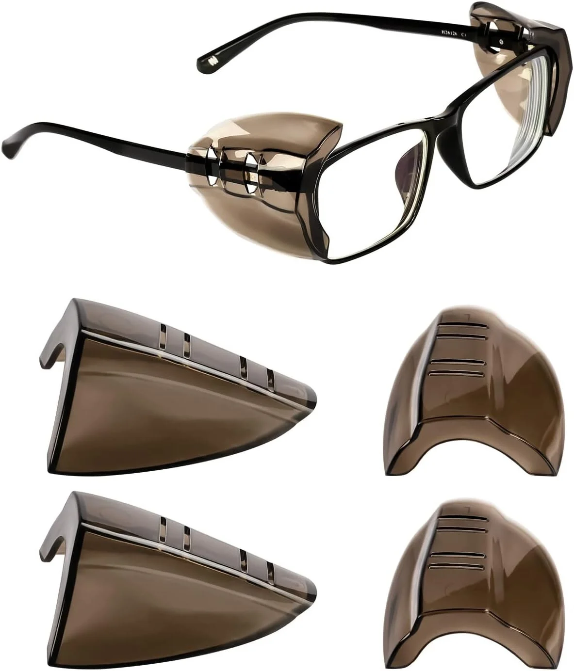 Eye Glasses Side Shields For Prescription Eyeglasses Flexible Safety Slip On New 2