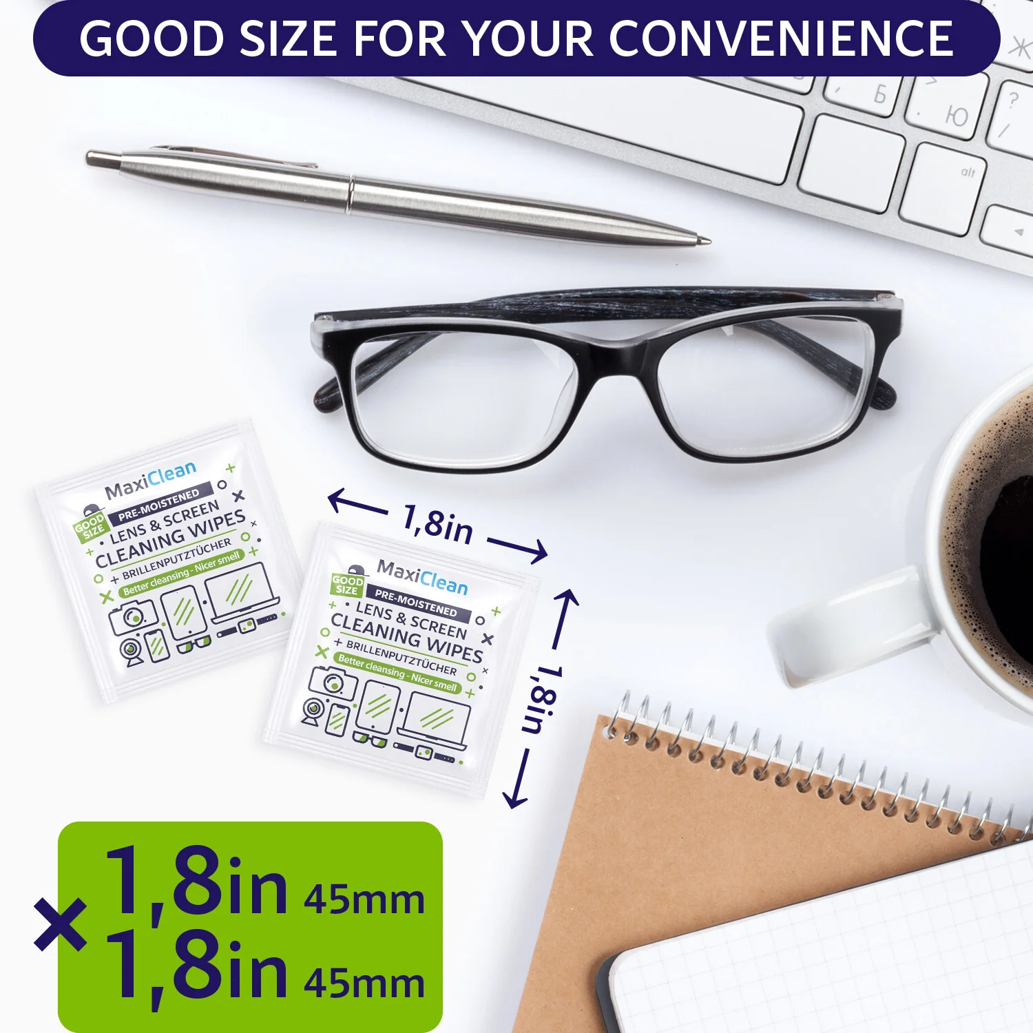 Eye Glasses Wipes Lens Cleaner 440 Individually Wrapped for Phone Camera Screen 4