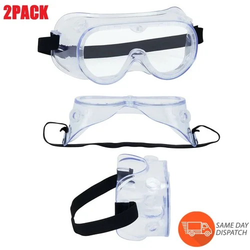 Eye Protection Anti-Fog Anti Scratch Impact Safety Goggles Fit Over Most Glasses