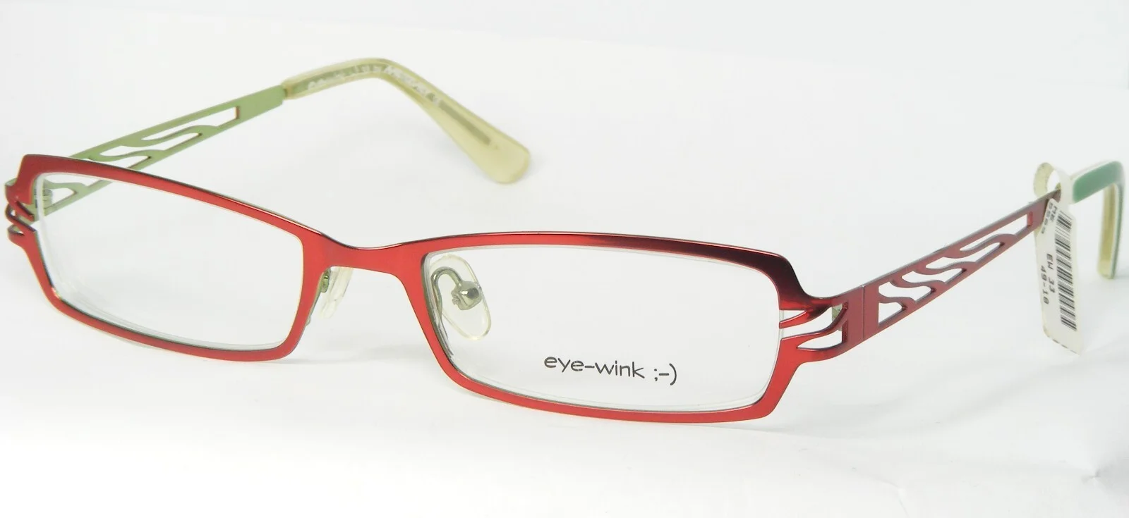 eye-wink by Meitzner Mod 33 5569 RED / GREEN EYEGLASSES FRAME49-18-135mm (NOTES)