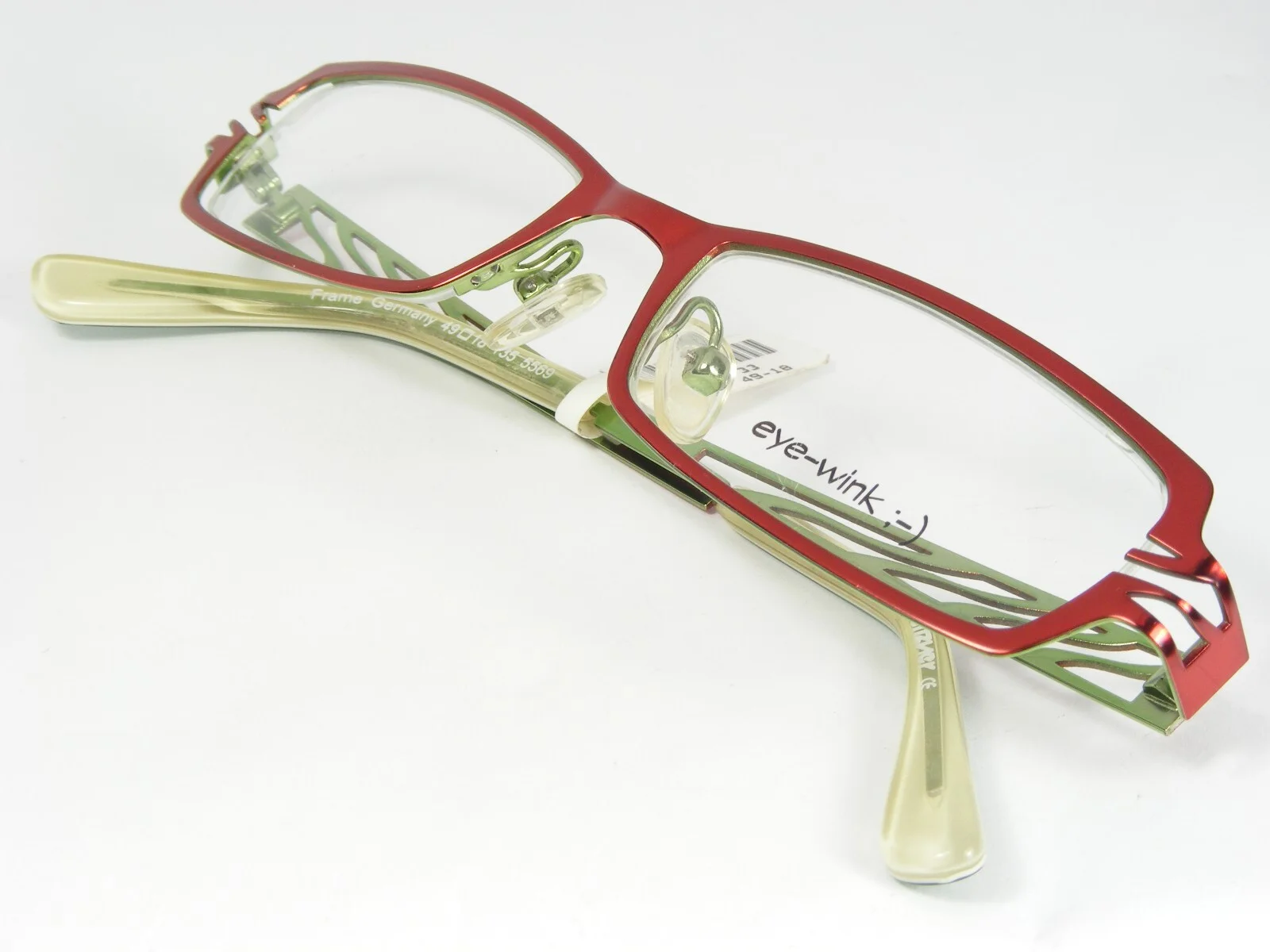 eye-wink by Meitzner Mod 33 5569 RED / GREEN EYEGLASSES FRAME49-18-135mm (NOTES) 4