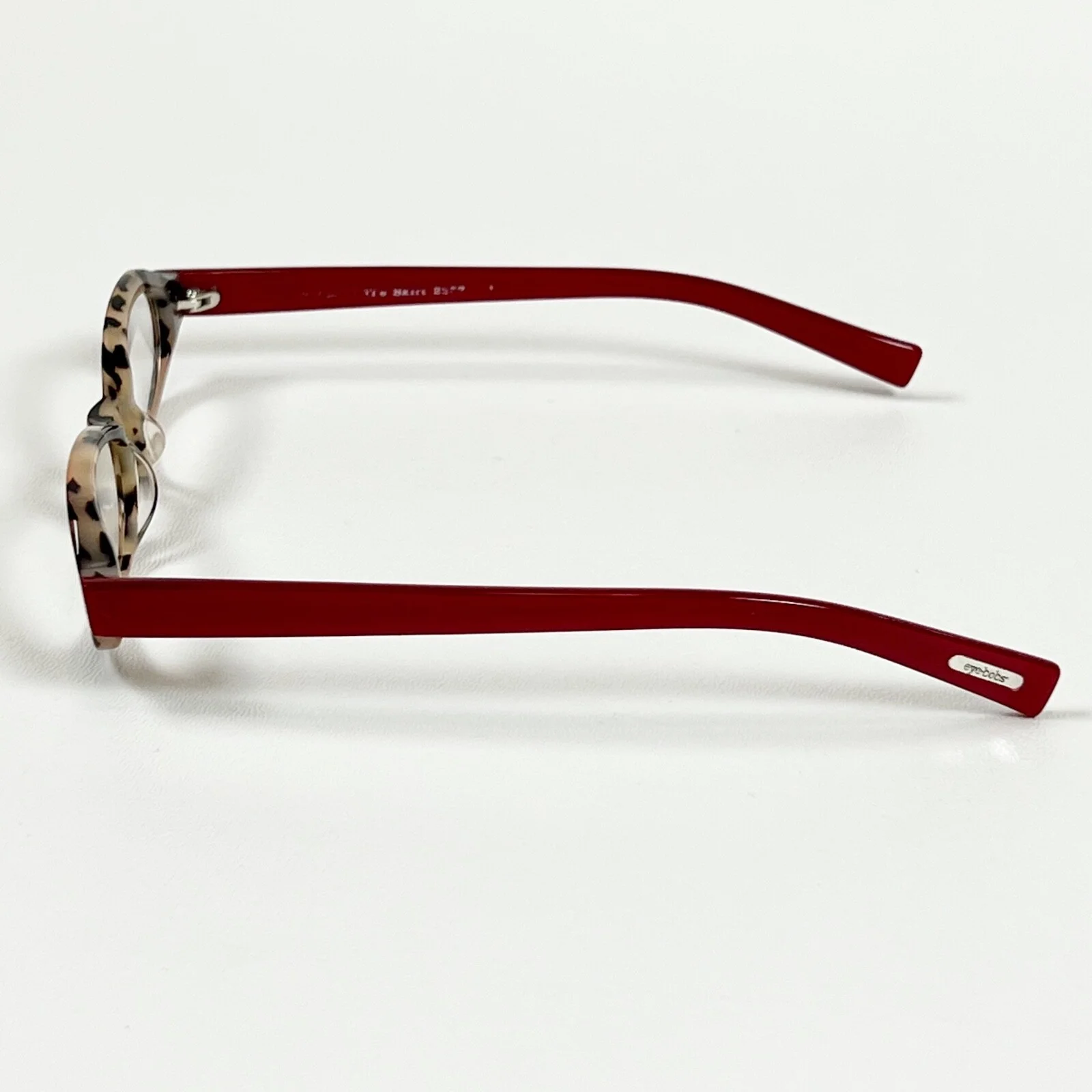 Eyebobs The Skirt 2257 Eyeglasses Frame Brown Tortoise & Red Arm Statement 3