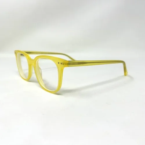 Eyebuy Direct Kaleidoscope Glasses Square Iridescent Yellow Eyeglasses Frame 2