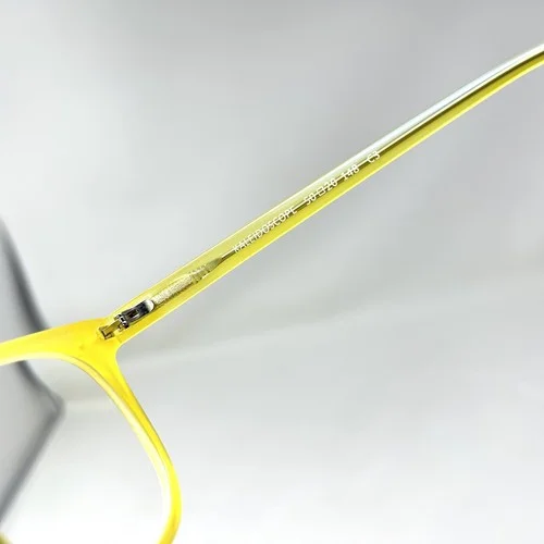 Eyebuy Direct Kaleidoscope Glasses Square Iridescent Yellow Eyeglasses Frame 4