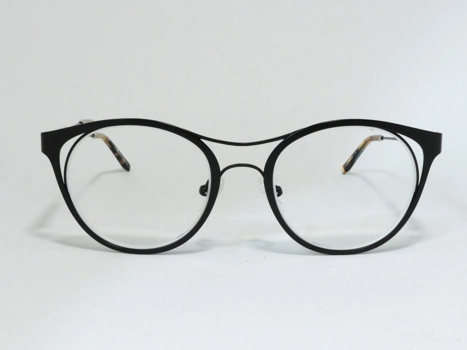 EYEBUYDIRECT BRAVO DOUBLE BRIDGE EYEGLASS FRAMES MATTE BLACK 48-19-140 NEW*