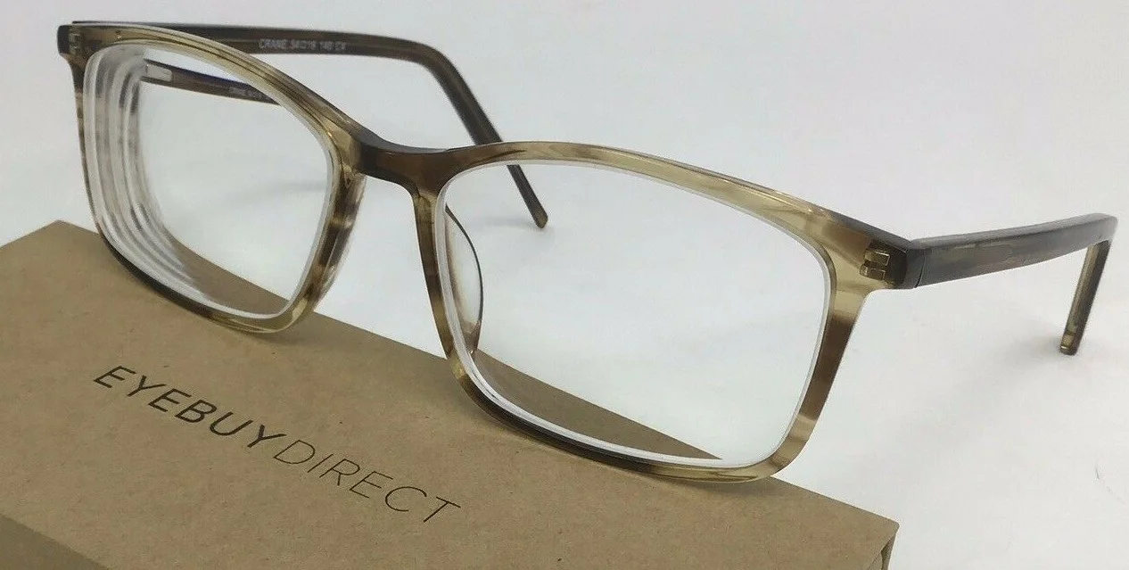 Eyebuydirect Crane 54-16-140 C4 Brown Acetate Eyeglasses SELLING AS FRAMES ONLY 2