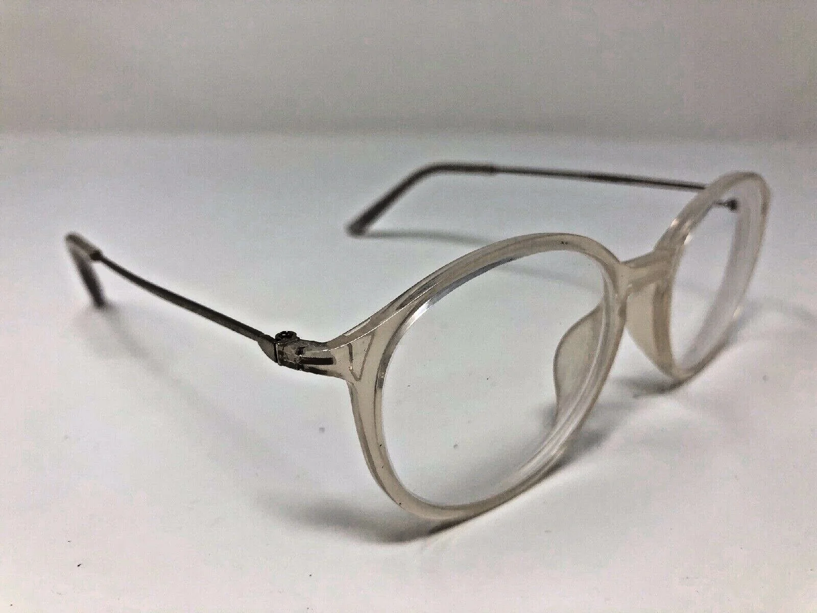 Eyebuydirect Eyeglasses Frame DOC C2 49-18-144 White And Silver CX48