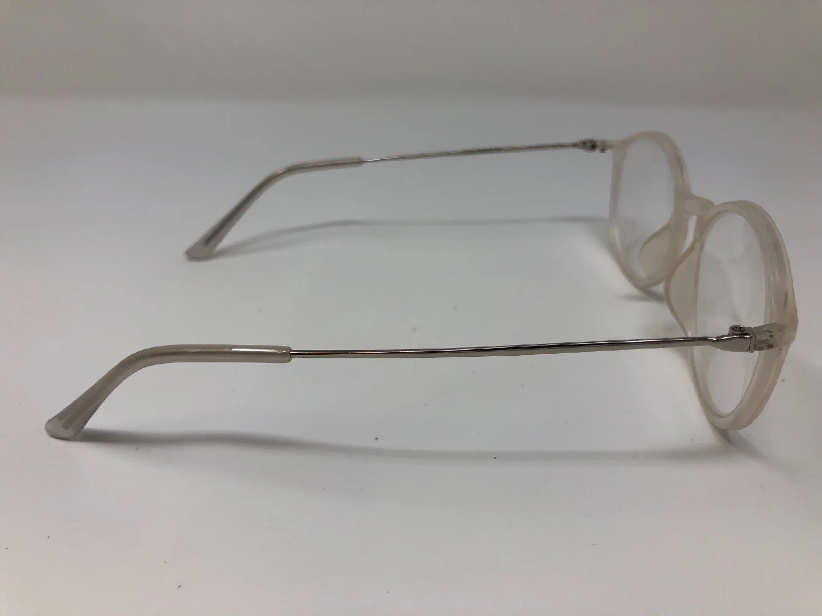 Eyebuydirect Eyeglasses Frame DOC C2 49-18-144 White And Silver CX48 2