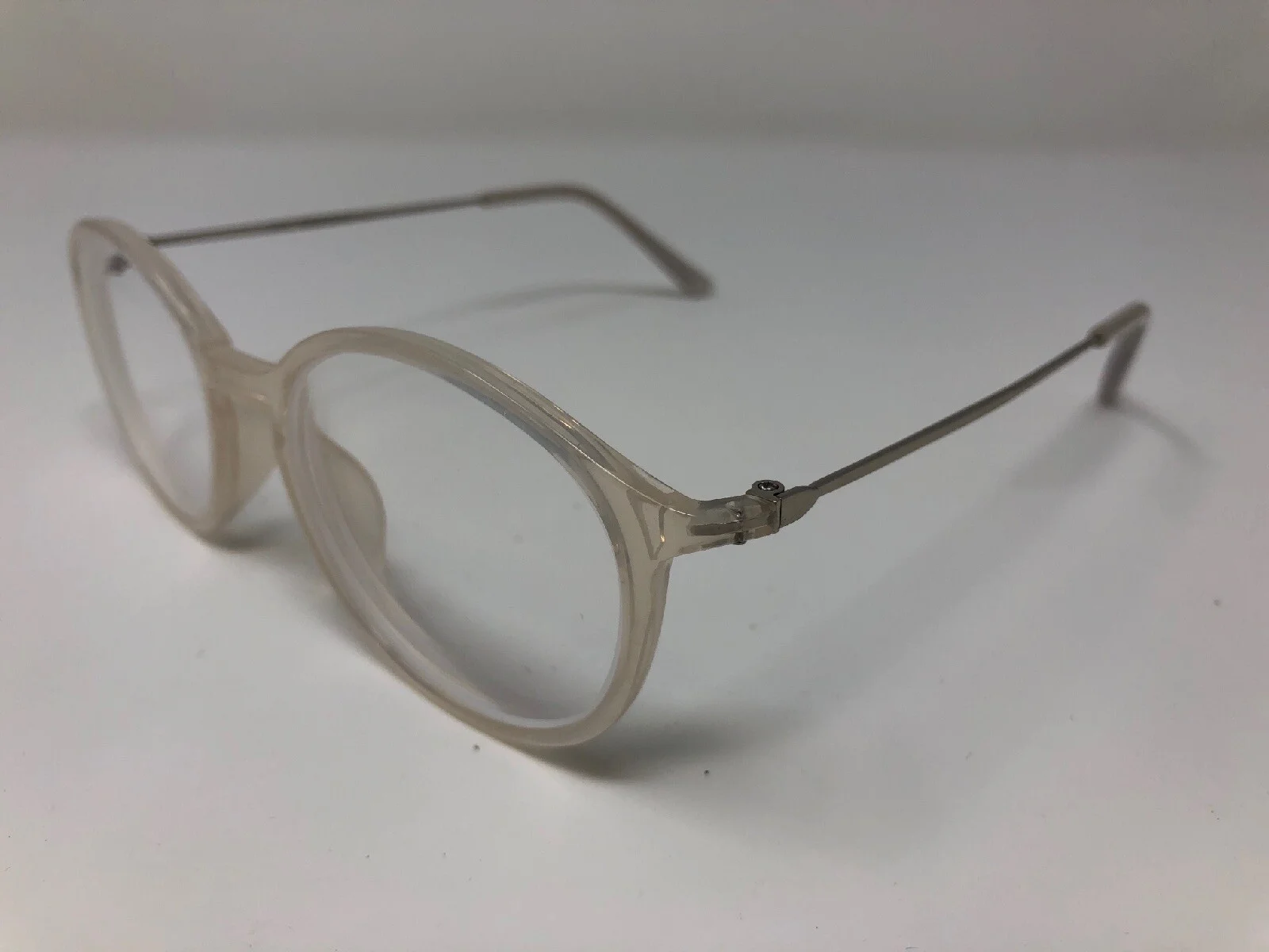 Eyebuydirect Eyeglasses Frame DOC C2 49-18-144 White And Silver CX48 3