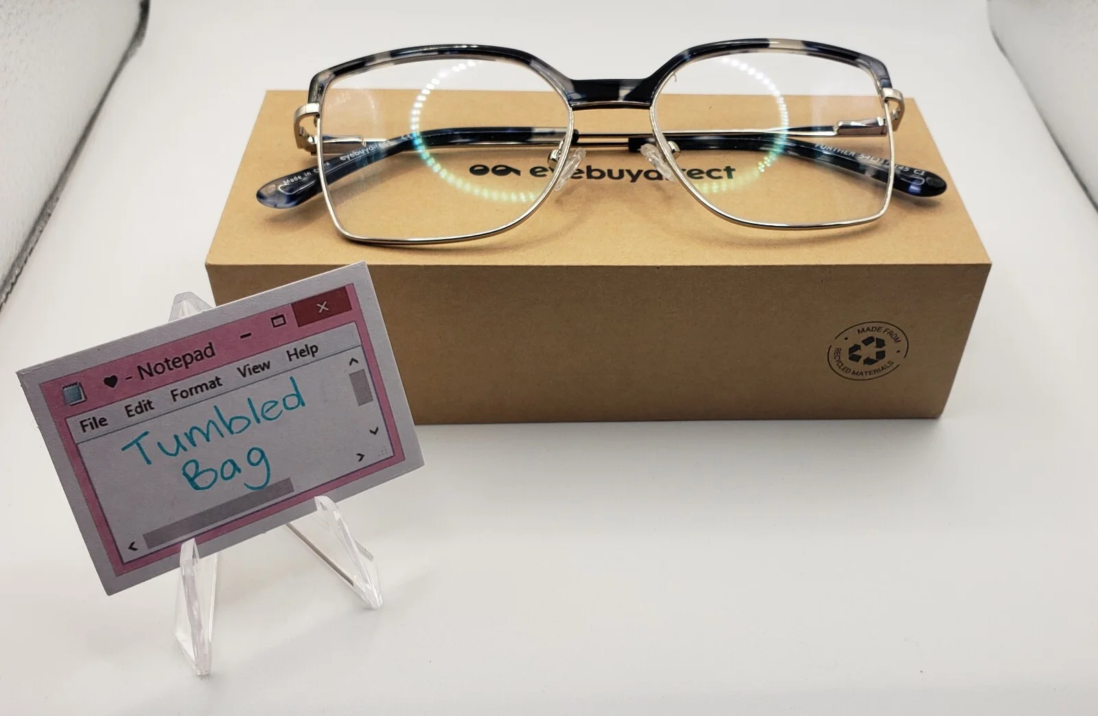 Eyebuydirect FURTHER Women 54-17-145 C1 Geometric Eyeglasses Frames w/Pouch