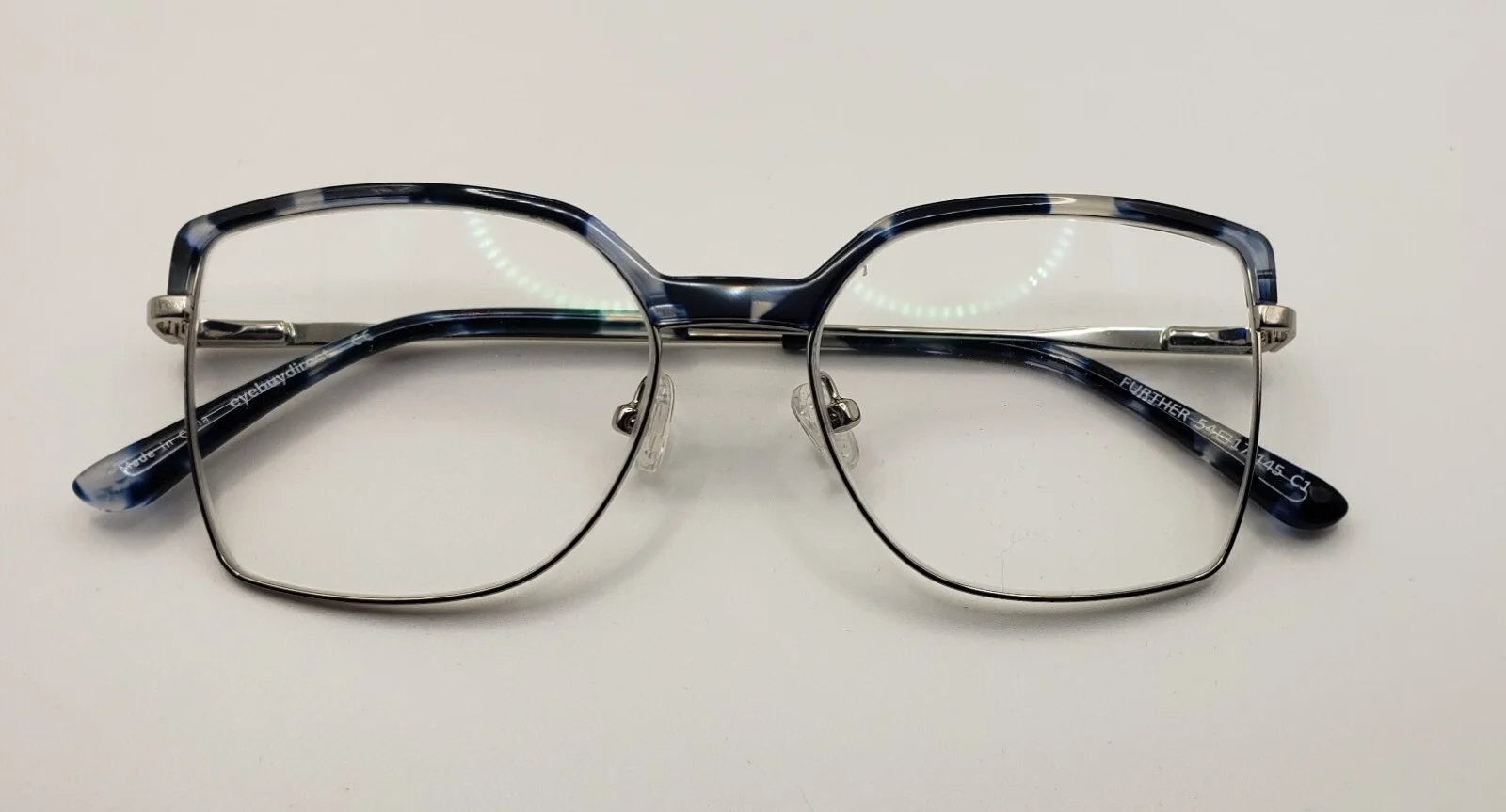 Eyebuydirect FURTHER Women 54-17-145 C1 Geometric Eyeglasses Frames w/Pouch 2