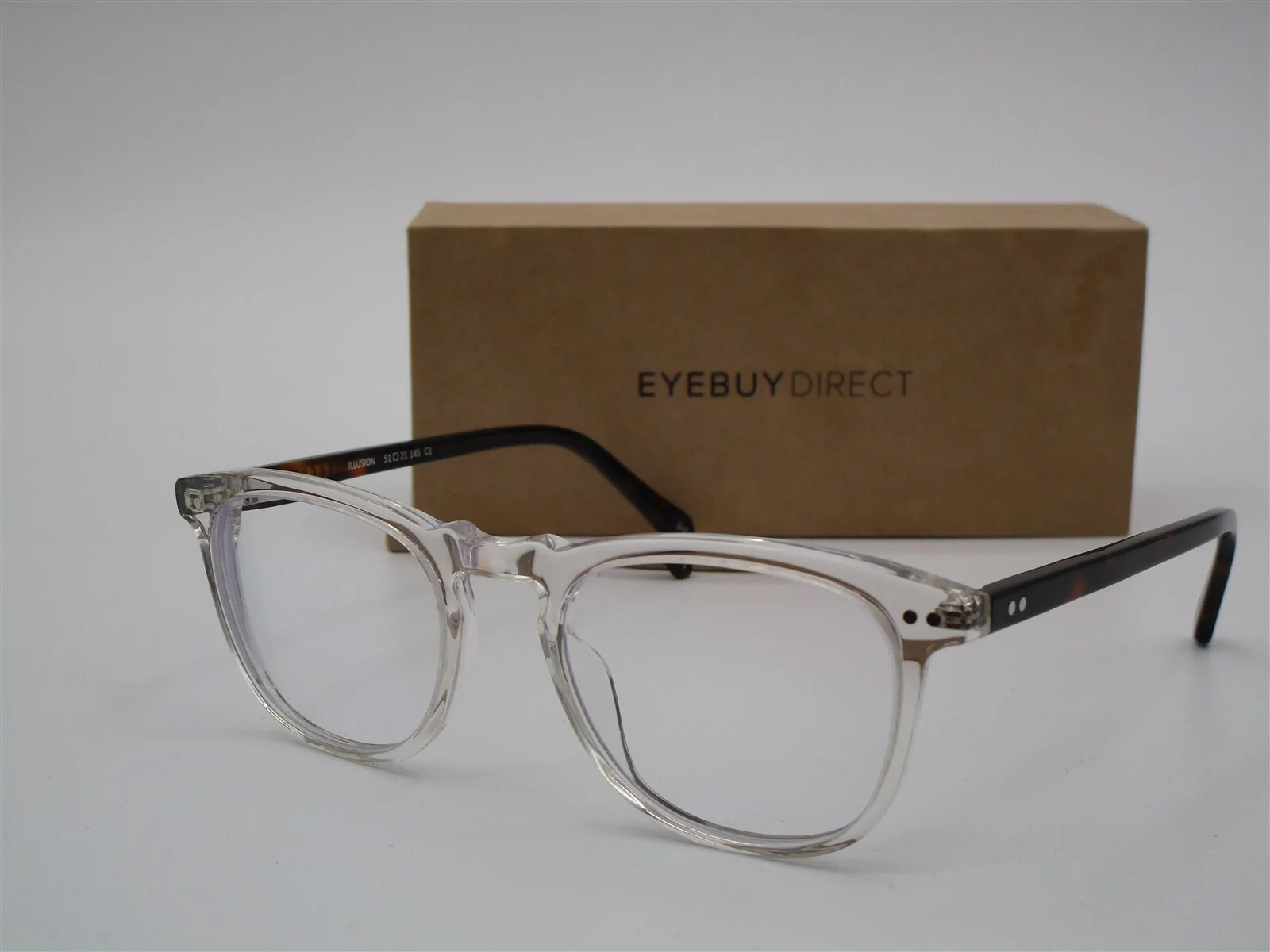 Eyebuydirect Illusion Translucent L 51-21-145 Eyeglasses FRAMES ONLY