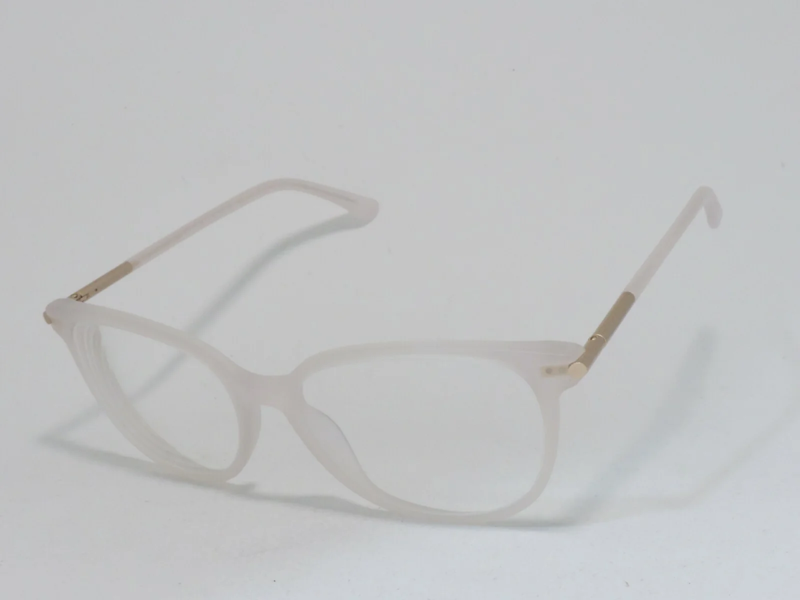 EYEBUYDIRECT JASMINE CAT EYE ACETATE EYEGLASS FRAMES MATTE WHITE 55-17-135 NEW* 2