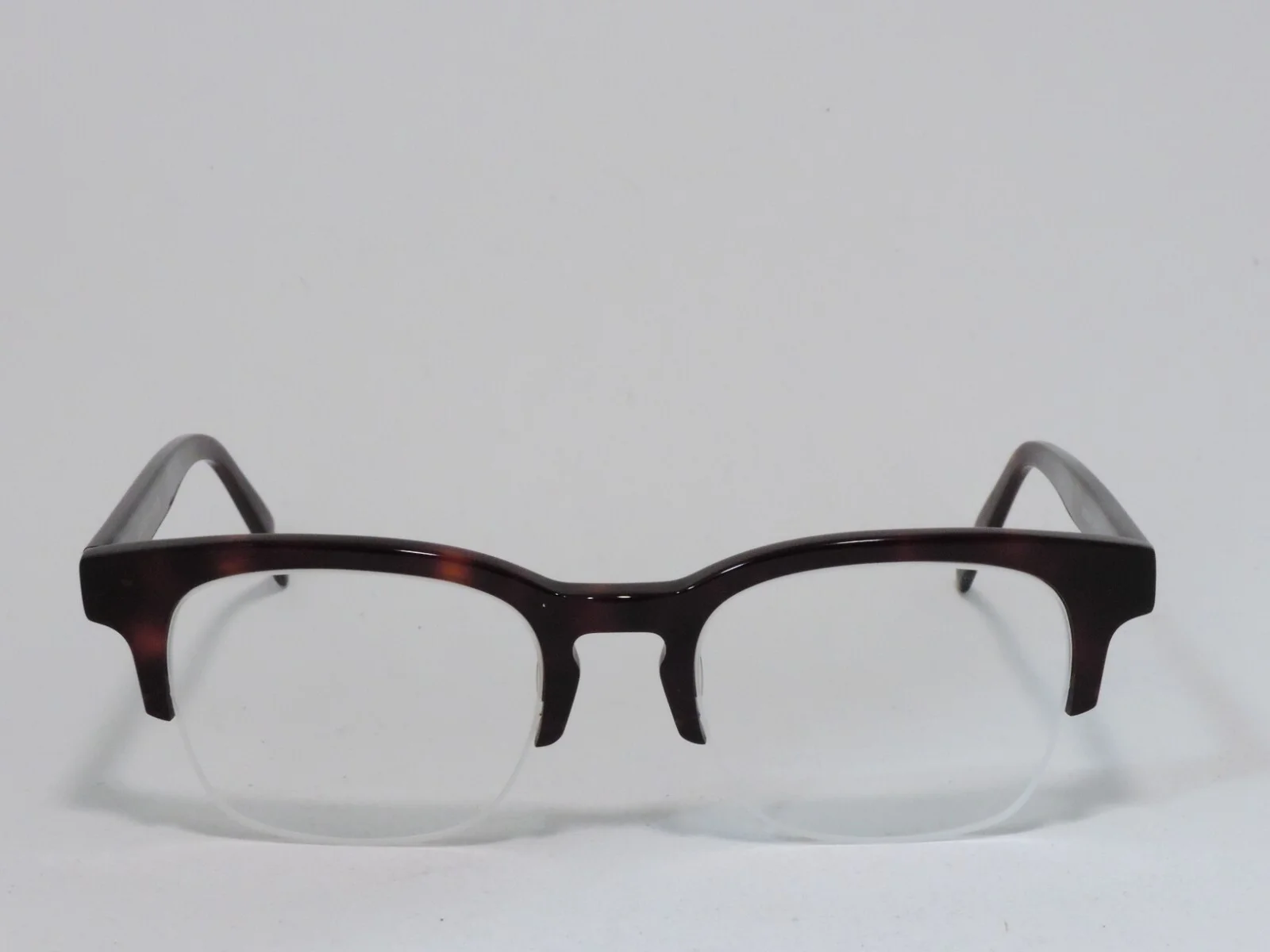 EYEBUYDIRECT LUXE HALF RIM CHUNKY ACETATE EYEGLASS FRAMES TORTOISE 50-19-145 NEW
