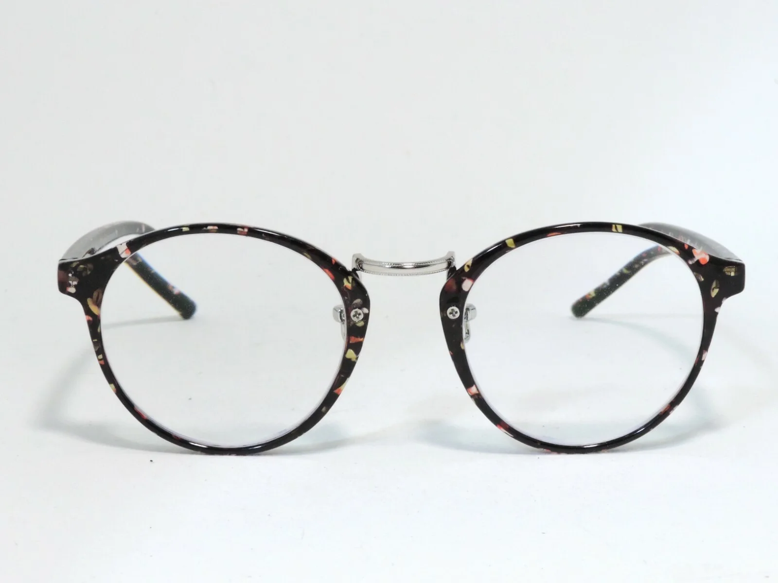 EYEBUYDIRECT SMALL CHILLAX ROUND EYEGLASS FRAMES RED/FLORAL 45-19-145 NEW*
