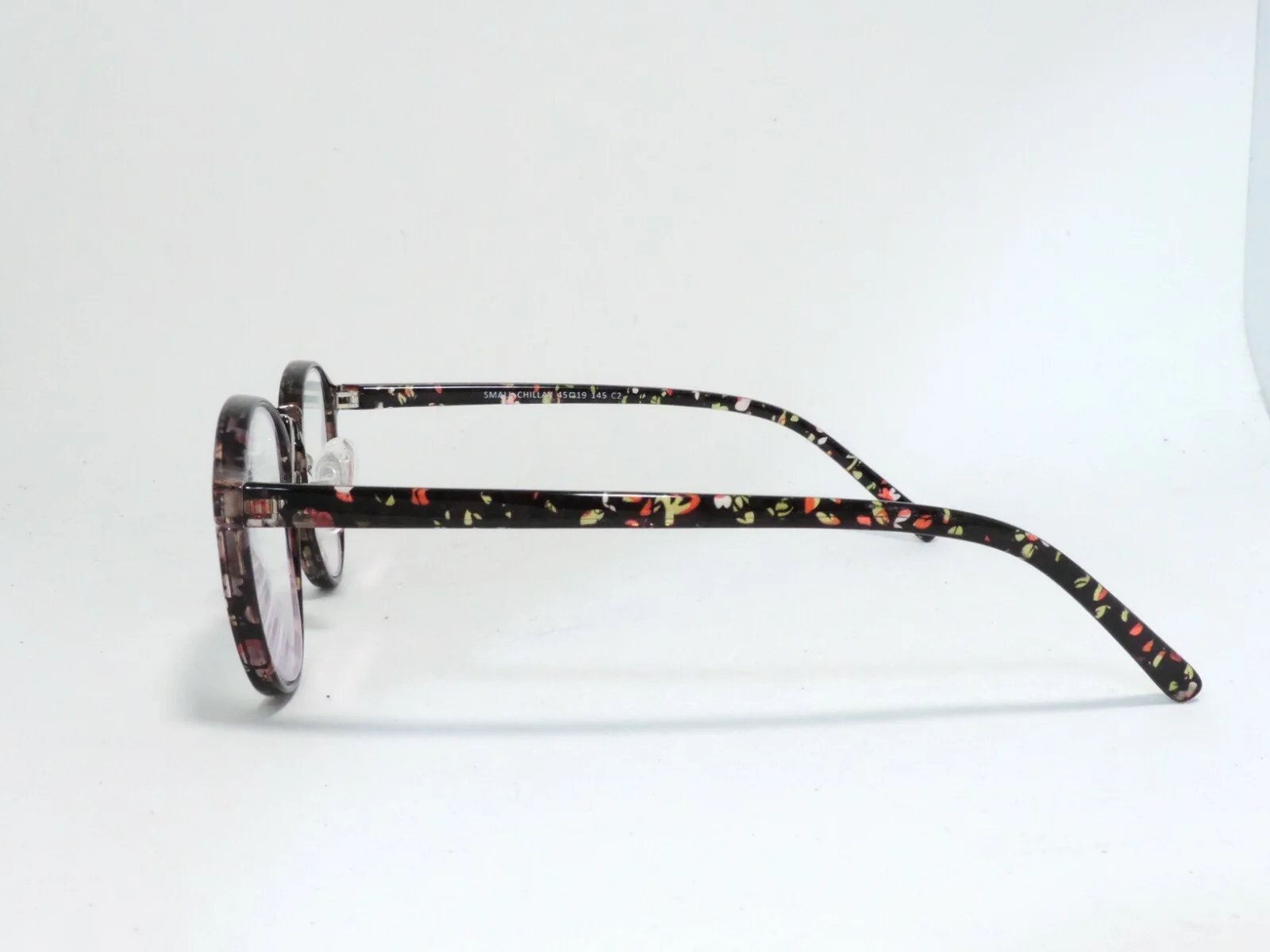 EYEBUYDIRECT SMALL CHILLAX ROUND EYEGLASS FRAMES RED/FLORAL 45-19-145 NEW* 3