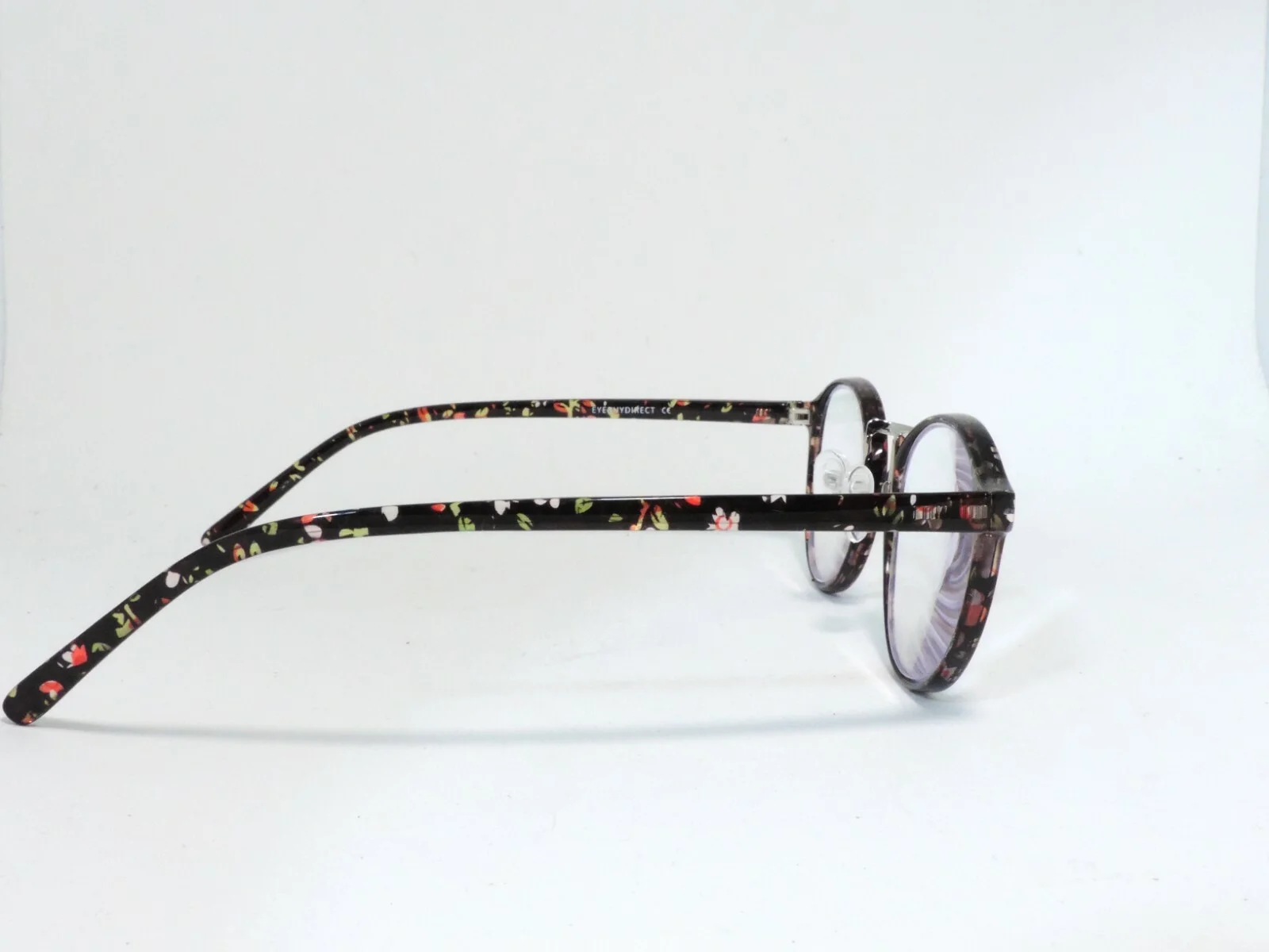 EYEBUYDIRECT SMALL CHILLAX ROUND EYEGLASS FRAMES RED/FLORAL 45-19-145 NEW* 4