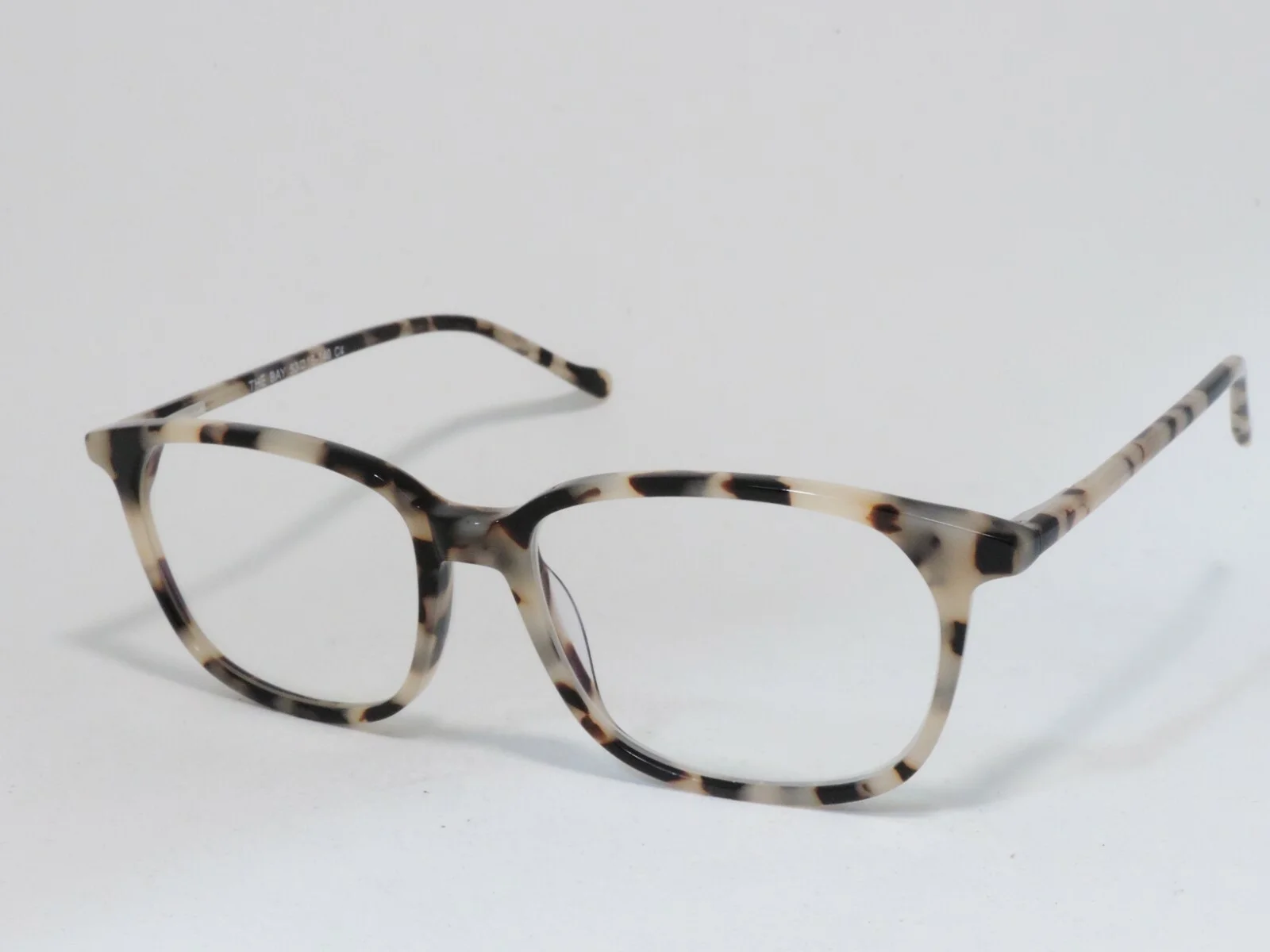 EYEBUYDIRECT THE BAY RECTANGLE ACETATE EYEGLASS FRAMES IVORY TORTOISE 53-16-140 2
