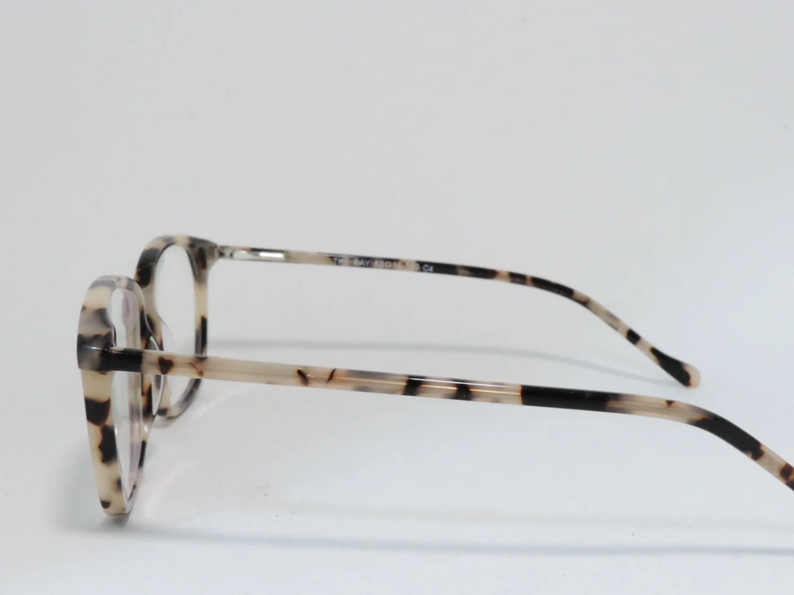 EYEBUYDIRECT THE BAY RECTANGLE ACETATE EYEGLASS FRAMES IVORY TORTOISE 53-16-140 3