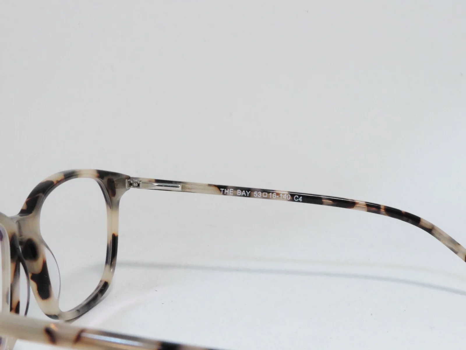 EYEBUYDIRECT THE BAY RECTANGLE ACETATE EYEGLASS FRAMES IVORY TORTOISE 53-16-140 4
