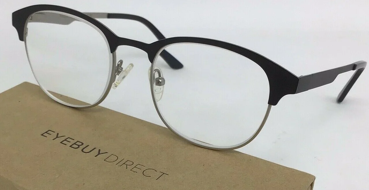 Eyebuydirect Toledo 49-18-145 C2 Oval Black Metal Eyeglasses FRAMES ONLY H8 2