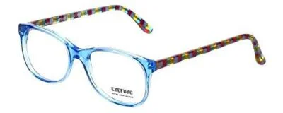 Eyefunc European Designer Eyeglasses Frame 8072-90 in Blue&Multi 49mm DEMO LENS