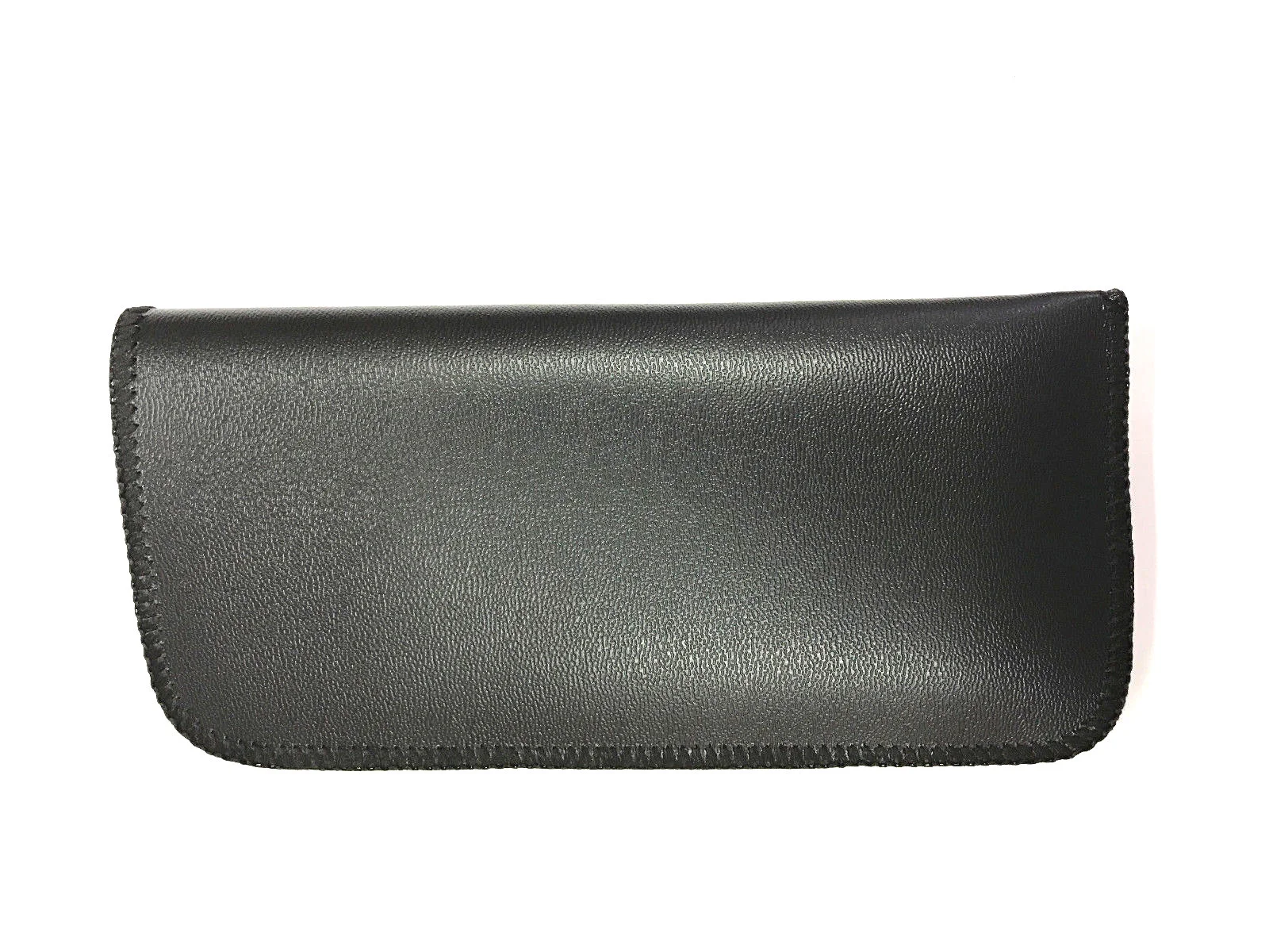 Eyeglass Case Soft Slip In Faux Leather Case Belt Holster Pouch Clip Black 2