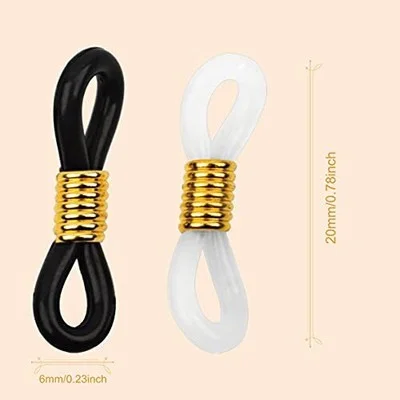 Eyeglass Chain Ends Adjustable Rubber Ends Connectors Antislip Strap Holder Chai 2