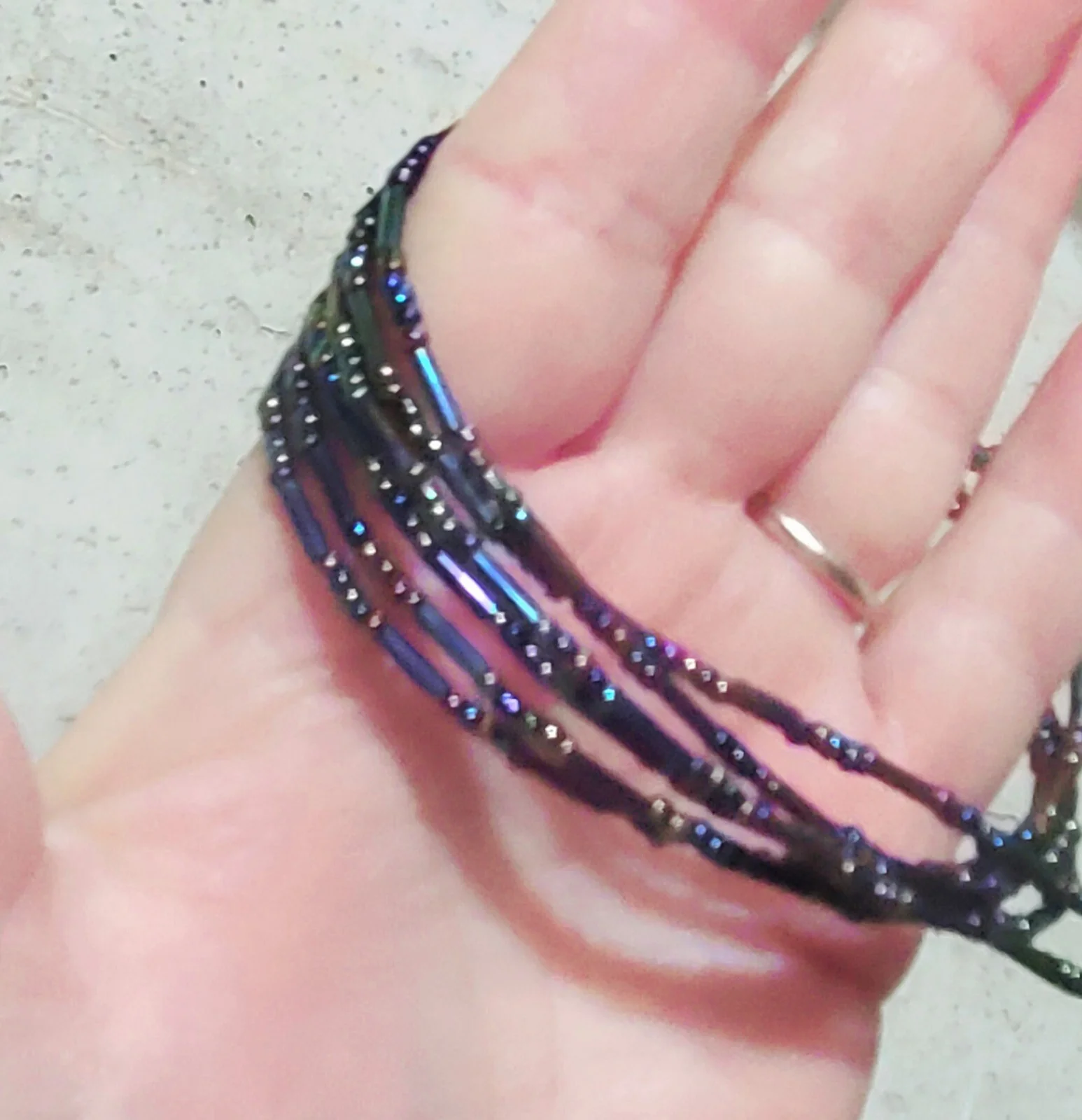Eyeglass Chain Peacock Iris Blue Purple Eye Glass Holder Beaded Necklace Trendy