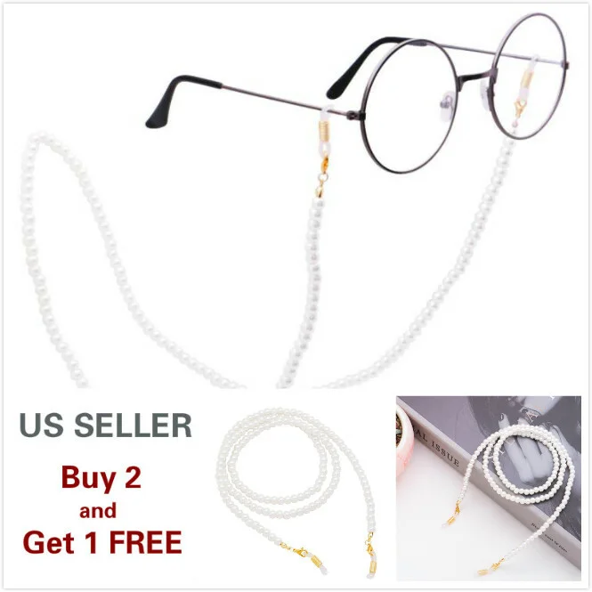 Eyeglass Chain Sunglasses Pearl Glasses Chain Holder Eyewear Rope Necklace I