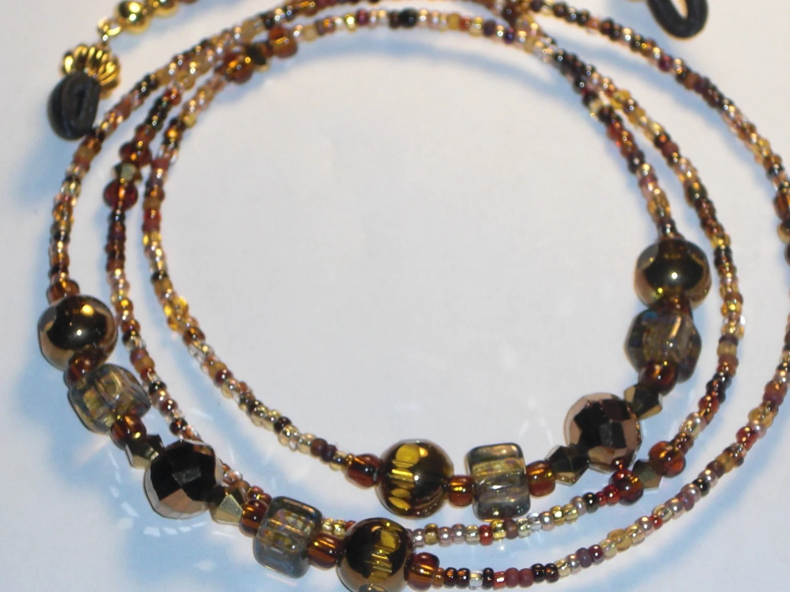 Eyeglass Chain~Brown/Gold Multi~28