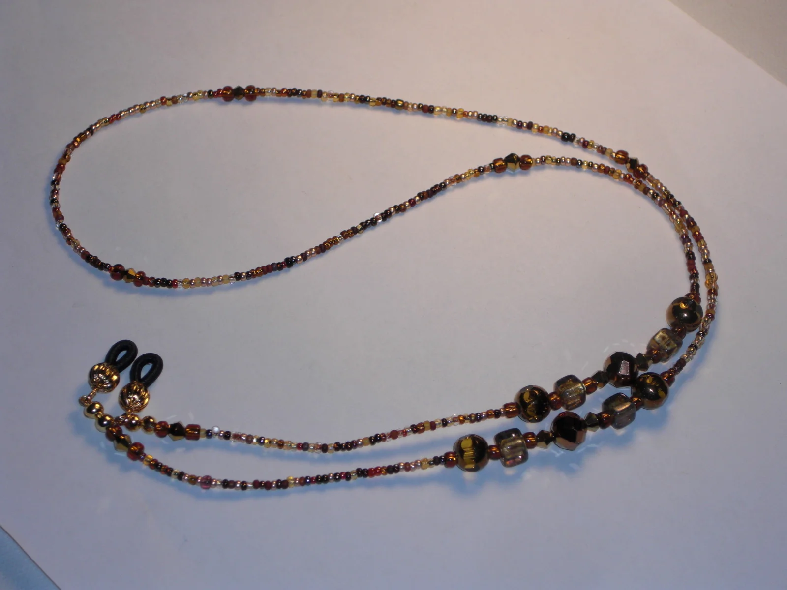 Eyeglass Chain~Brown/Gold Multi~28 2