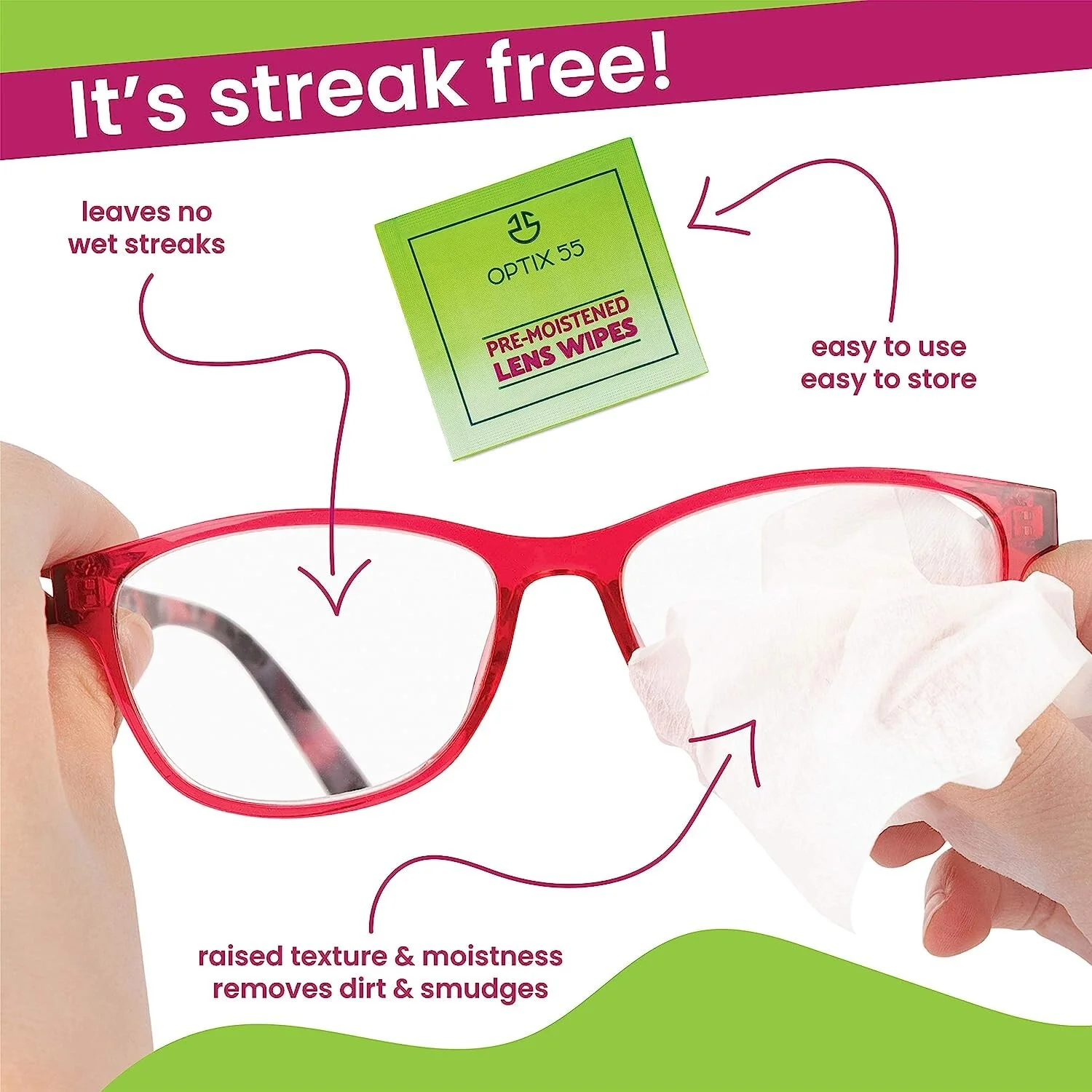 Eyeglass Cleaner Lens Wipes- 200 Pre-Moistened Individual Wrapped Eye Glasses 2