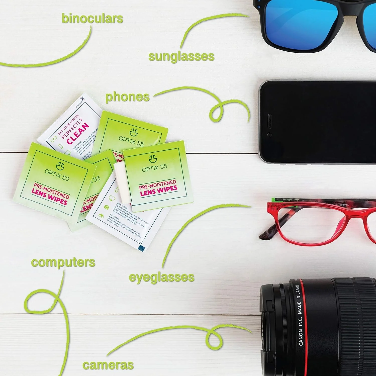 Eyeglass Cleaner Lens Wipes- 200 Pre-Moistened Individual Wrapped Eye Glasses 3