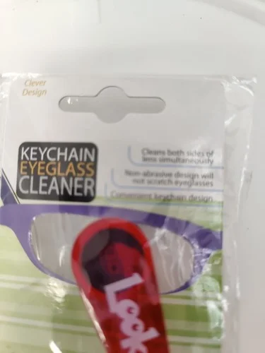Eyeglass Cleaner Red Keychain 2