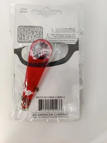 Eyeglass Cleaner Red Keychain 3