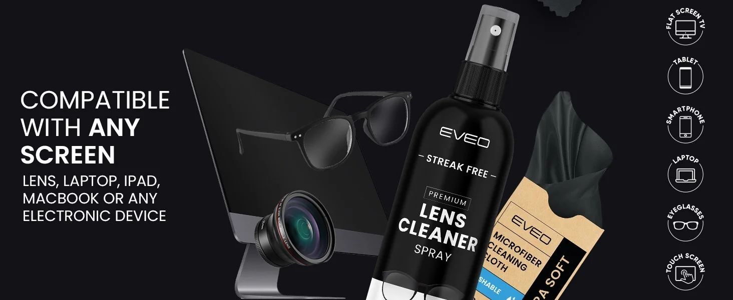 Eyeglass Cleaner Spray Complete Glasses Cleaning Kit Glasses No Streak Pack x 2 4