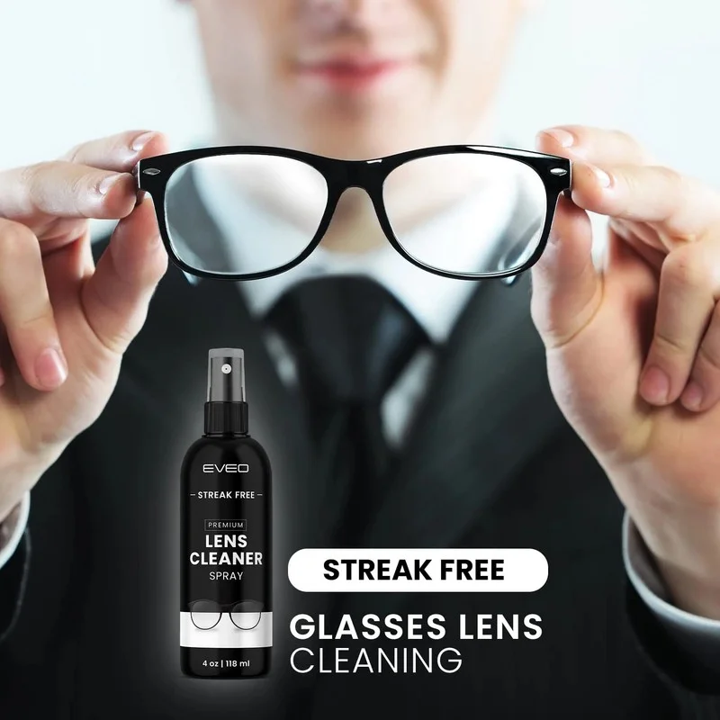 Eyeglass Cleaner Spray No Streaks Technology with Microfiber Cleaning Best New 3
