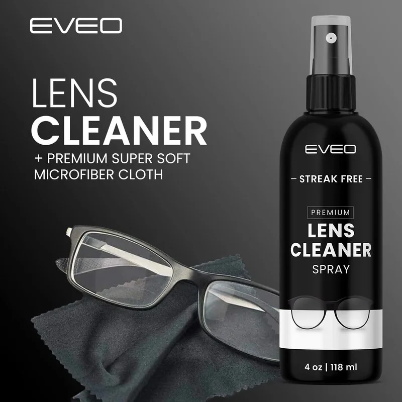Eyeglass Cleaner Spray No Streaks Technology with Microfiber Cleaning Best New 4