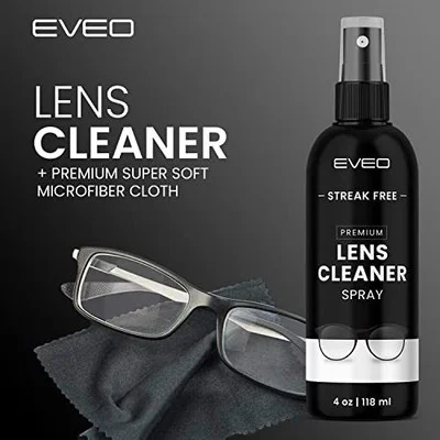 Eyeglass Cleaner Spray - No Streaks Technology with Microfiber Cleaning Cloth- G 3