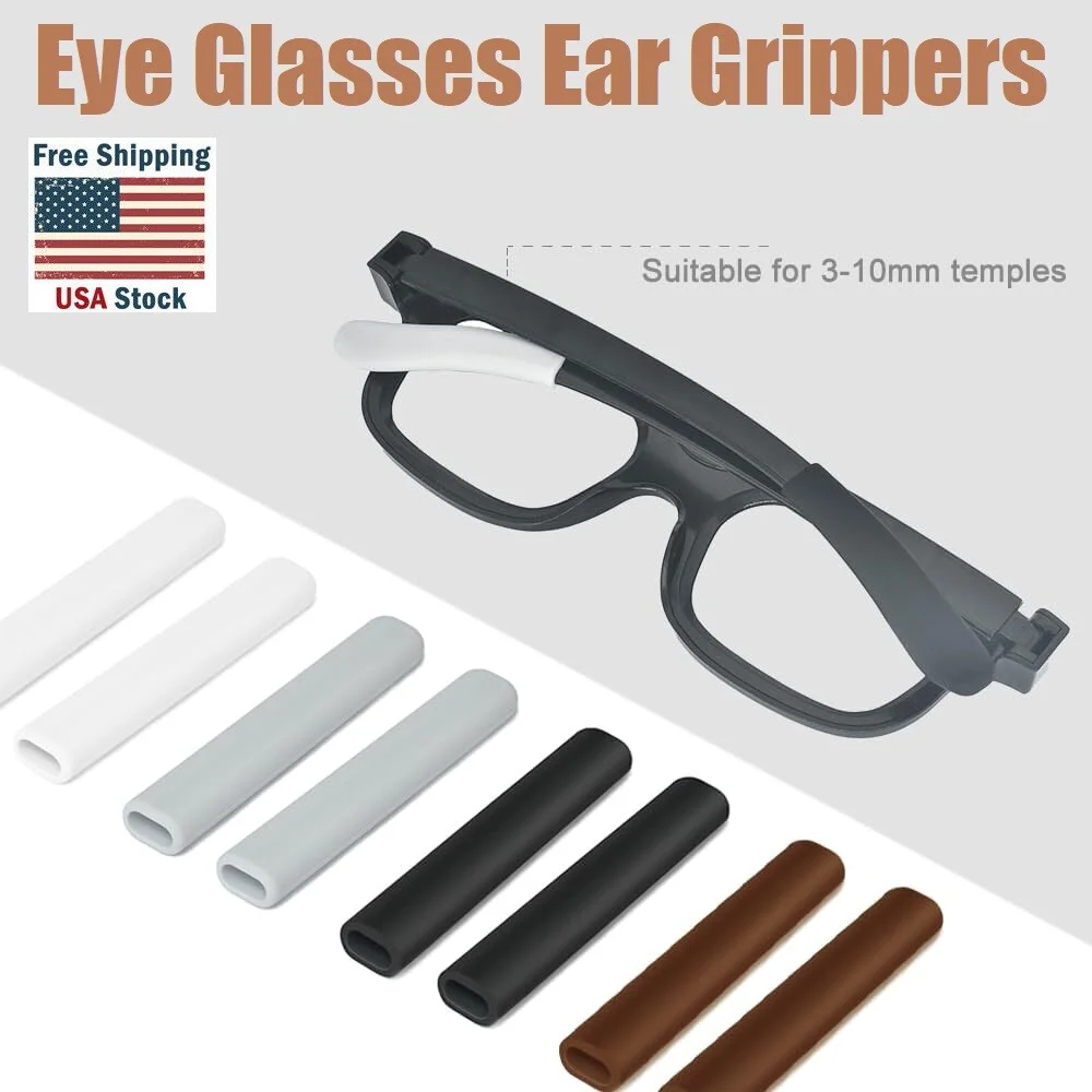 Eyeglass Ear Cushions - Soft Silicone Glasses Ear Grip Temple Tips Eyeglass P... 4