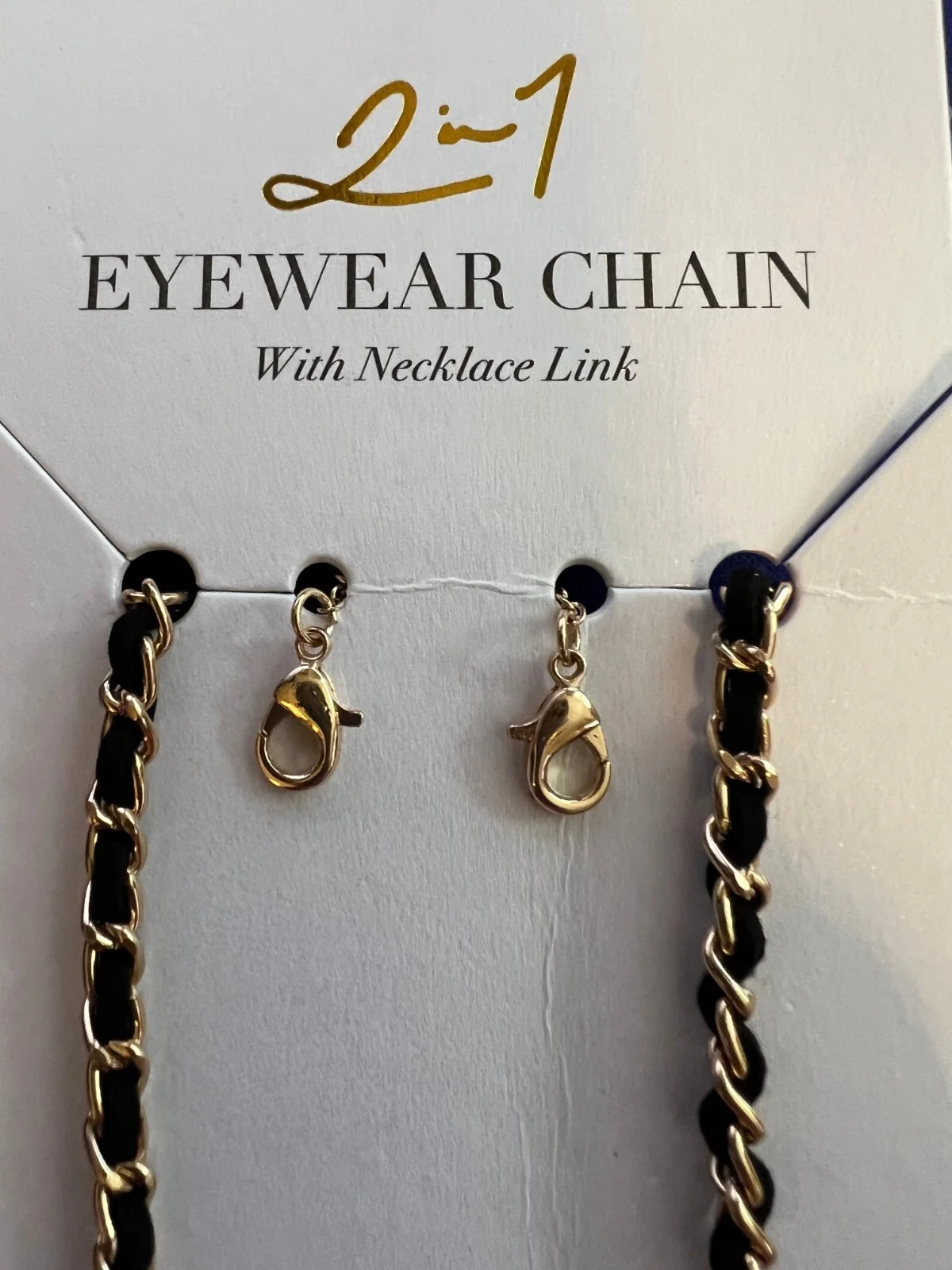 Eyeglass Face Mask Sunglasses Holder with Necklace Chain to Wear as a Necklace