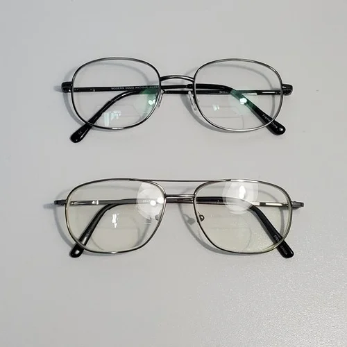 Eyeglass Frames (2 pairs) Parade, Modern Doug Antique Silver