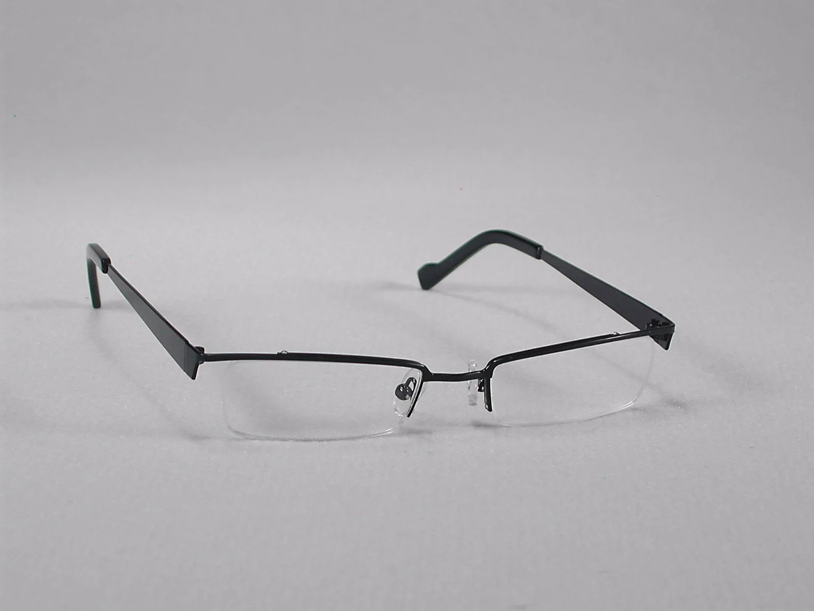 Eyeglass Frames Glasses Men Women Half-Rim Semi-Rimless Black brown Metal NEW