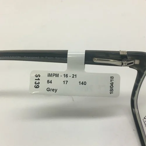 Eyeglass Frames. IMPRESSION 16-21 Gray New! Lot of 10 Each! Free Shipping! 2