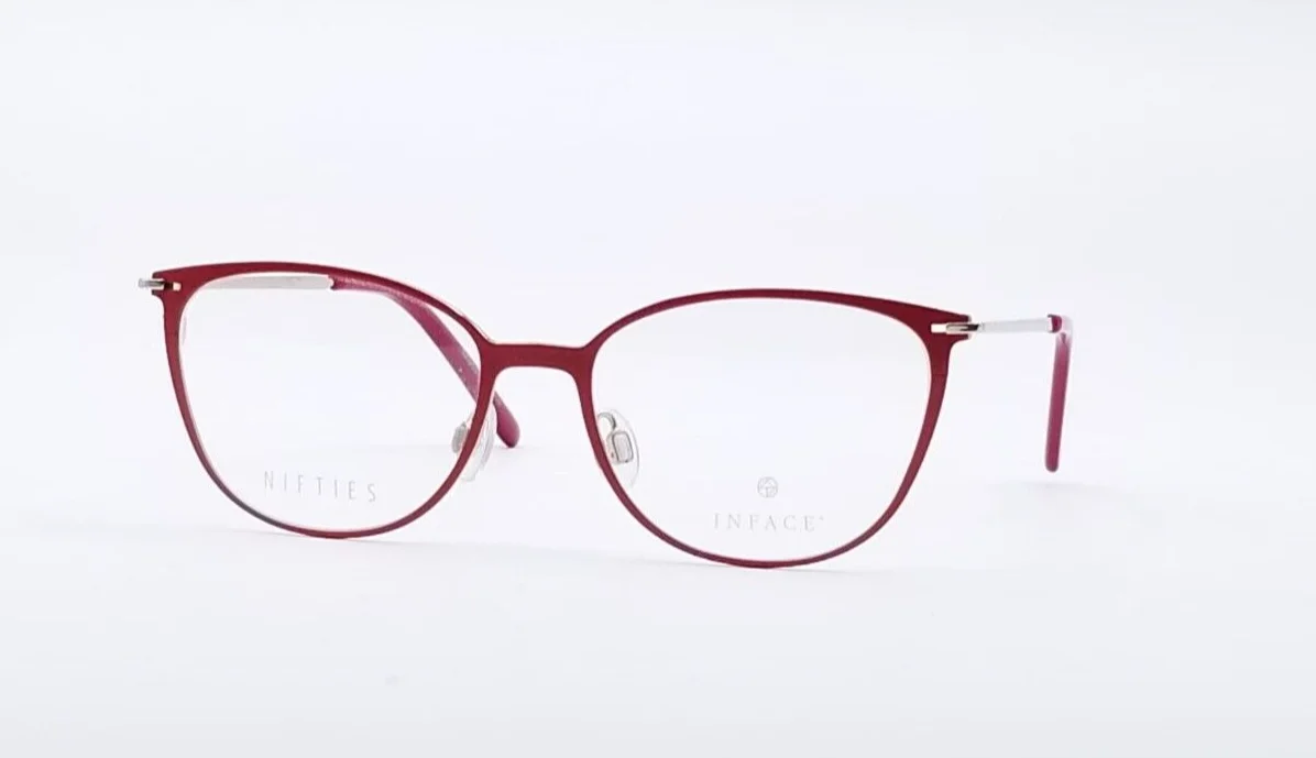 EYEGLASS FRAMES INFACE DANISH OPTICS IF8439-4021 RED / PINK METAL 47-15-135 2