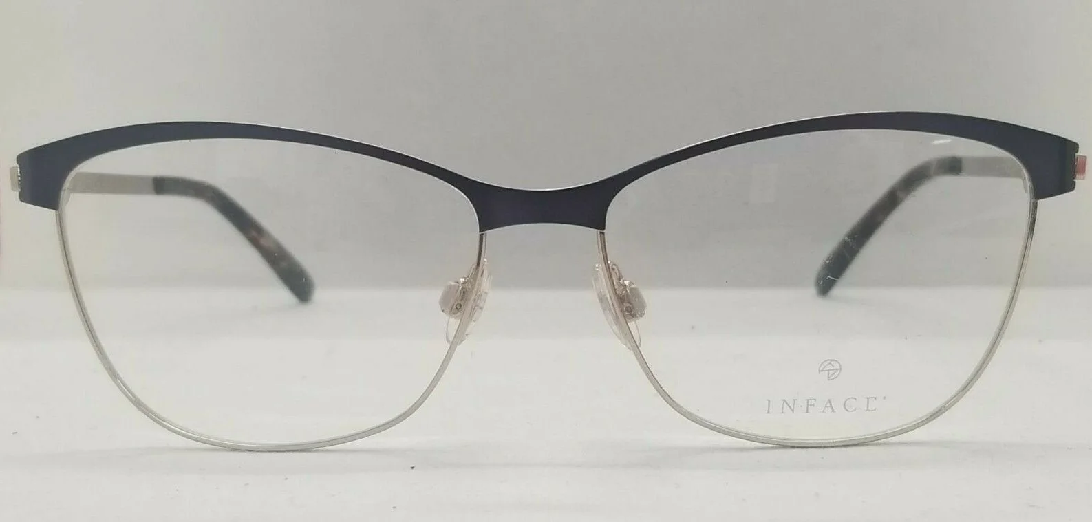 EYEGLASS FRAMES INFACE DANISH OPTICS IF8448-9031 BLUE/SOFT GOLD METAL 53-14-135