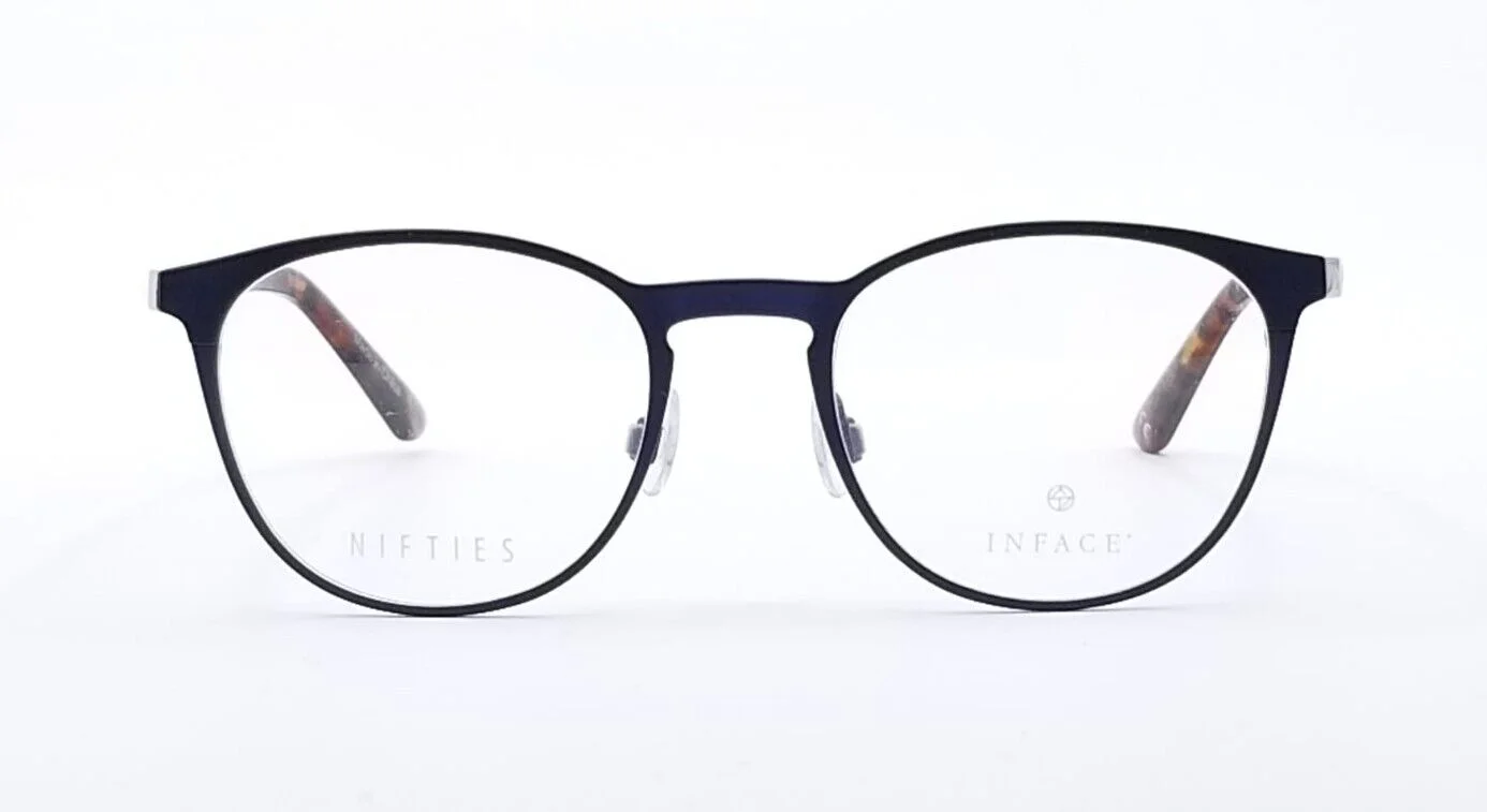 EYEGLASS FRAMES INFACE DANISH OPTICS IF8457-9031 NAVY / TORTOISE METAL 46-18-135 2
