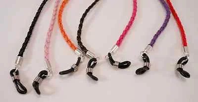 Eyeglass Holder Braided leather 3mm Leather Cord Eyeglass Holder Unisex
